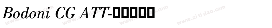 Bodoni CG ATT字体转换